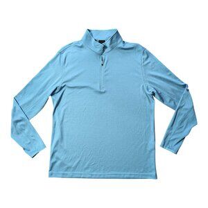Dunning Men’s Golf Performance Quarter Zip 1/4 Zip Light Blue Size Medium M